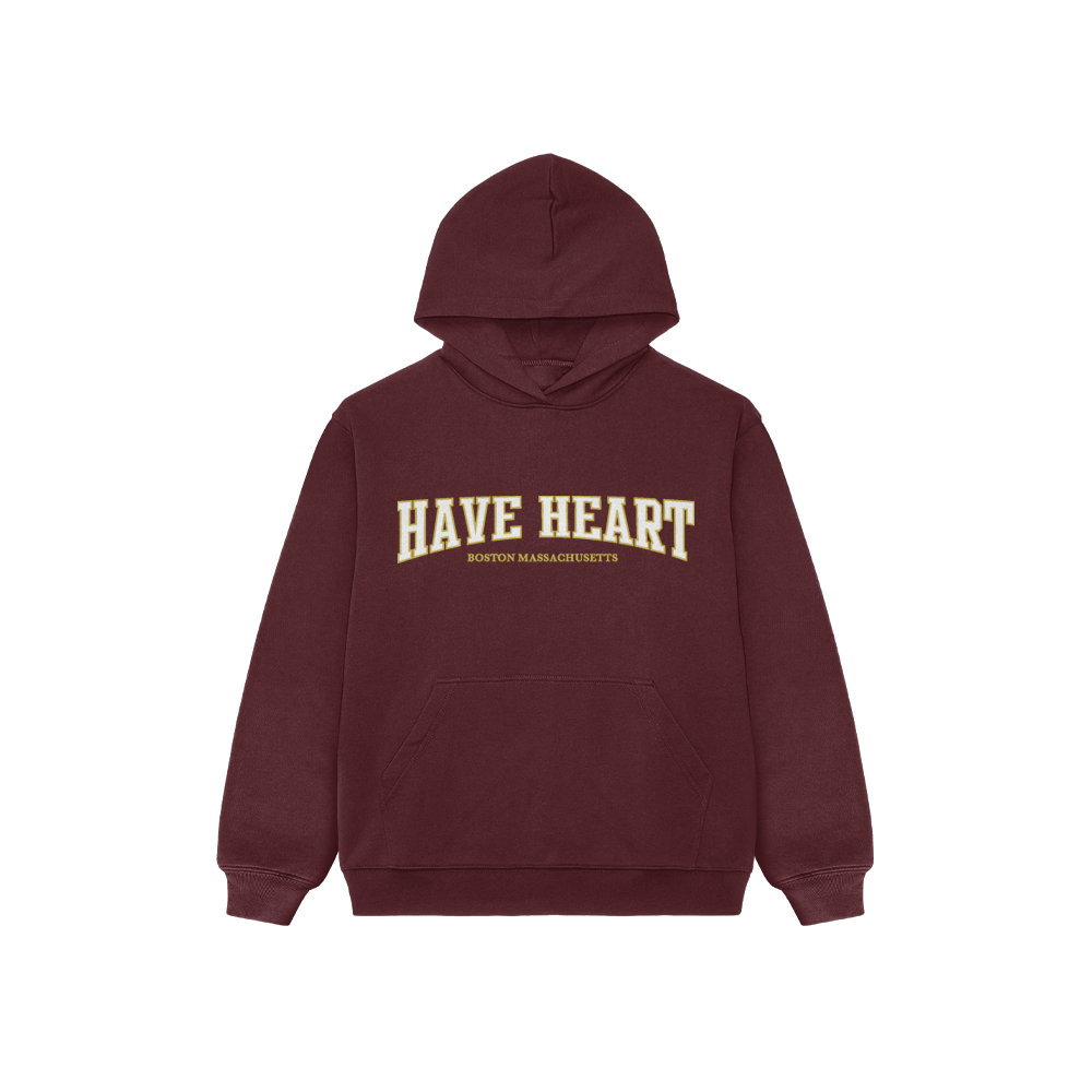 HAVE HEART "BOSTON STRAIGHT EDGE" HOODIE (BURGUNDY)